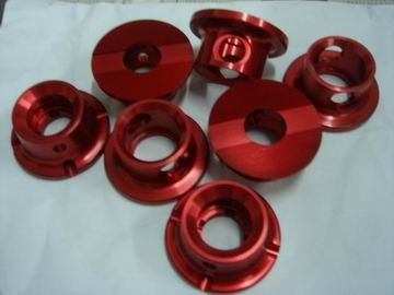 অ্যালুমিনিয়াম AL7075 CNC স্পষ্টতা যন্ত্র অংশ / CNC, লাল ক্ষয়প্রাপ্তি সঙ্গে অংশ মেশিন