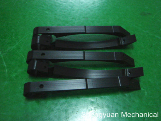 কালো anodized CNC যথার্থ যন্ত্র গার্ড লোড ফিঙ্গার অ্যালুমিনিয়াম 6061-T6