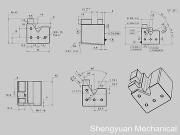 নিজস্ব CNC যথার্থ যন্ত্র পলিশিং D2 গ্রাহকের 0.005 সমতা মাউন্ট Jig থেকে