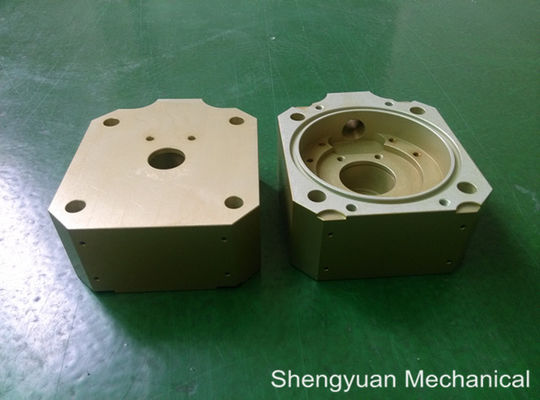 ঠান্ডা রূপান্তর CNC যথার্থ যন্ত্র অ্যালুমিনিয়াম 5083 Powdercoat সুবর্ণ হলুদ হাউজিং