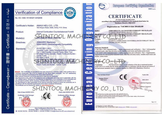 ভৌত Handling শিল্প Forklift সাথে নিজেদের তৈরী hydraulic HELI সঞ্চালন